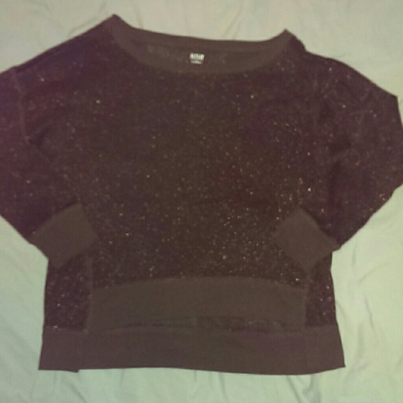 Bronze Shimmer Semi-Sheer Top