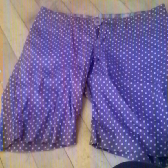 Purple polkadotted shorts
