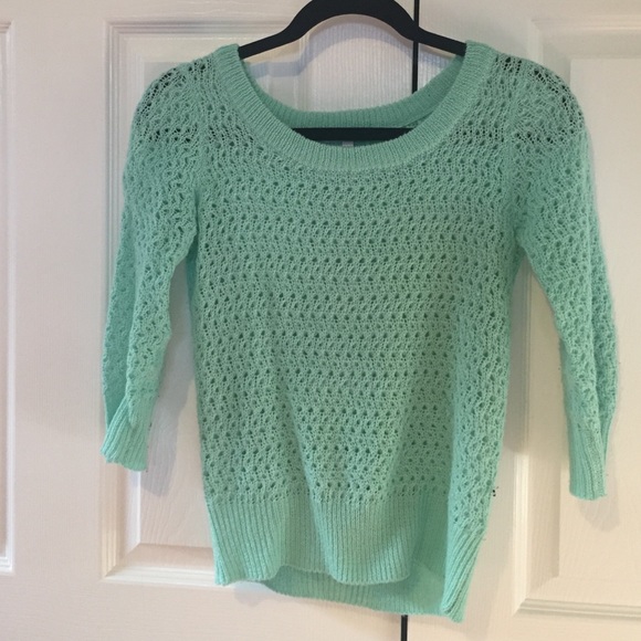 light blue bow back sweater