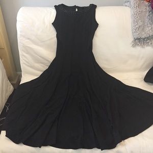 Black beaded neckline dress