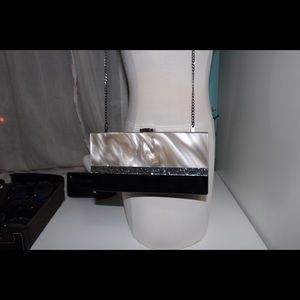 Zara Pearl/Silver & Black  Purse