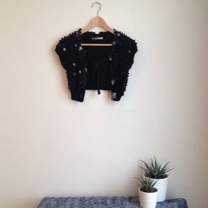 LAST CHANCE! Black Beaded Shrug