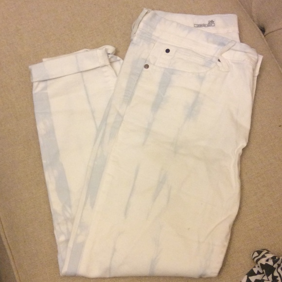 Skinny tie dye print pants