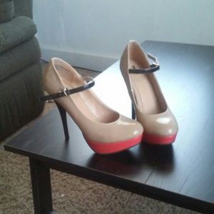 Mossimo beige & pink high heels