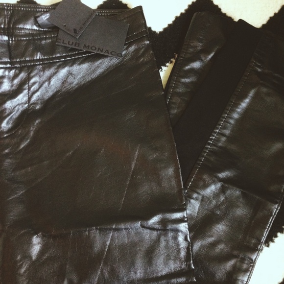 SOLD Club Monaco faux leather 'legging' pants