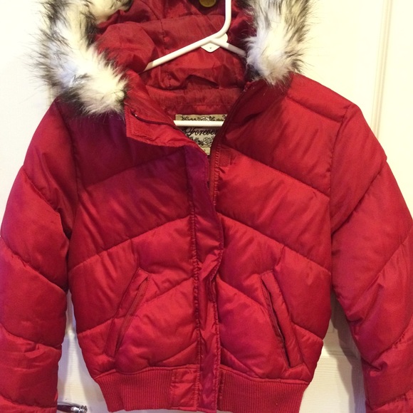 Red winter coat