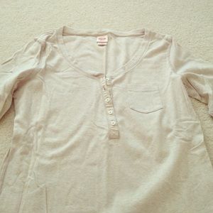 Mossimo 3/4 sleeve beige Henley