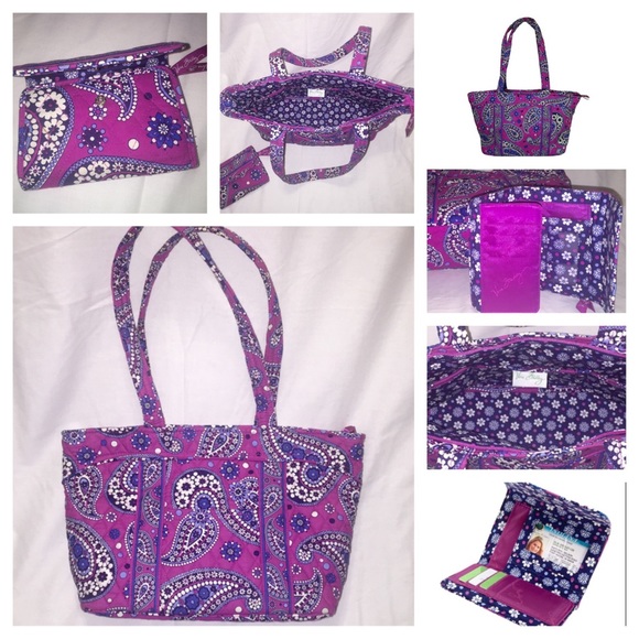 Vera Bradley Set of 2, Boysenberry, Mandy Tote