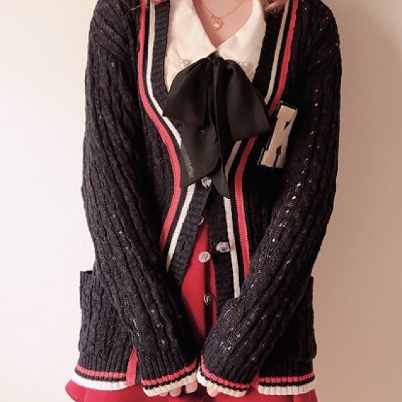 Bobon21 Varsity Student College Cardigan - Picture 3 of 4