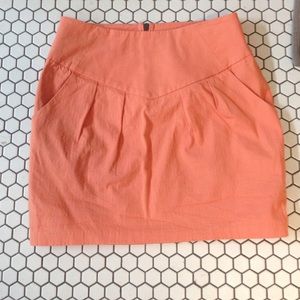 Tangerine Silence + Noise mini skirt with pockets