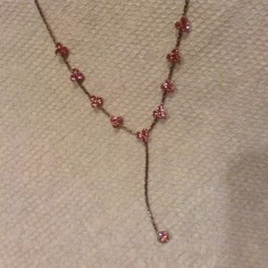 Pink diamond necklace