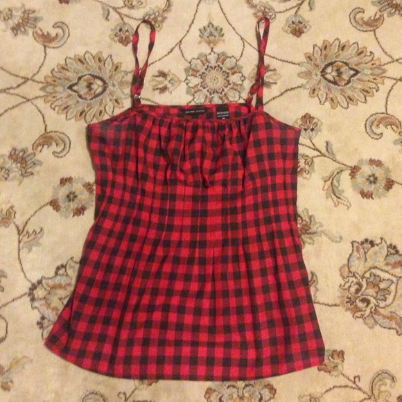 Red and black plaid tank gameday