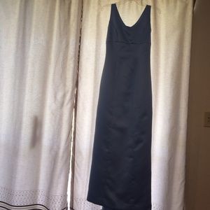 Custom made satin baby blue dress