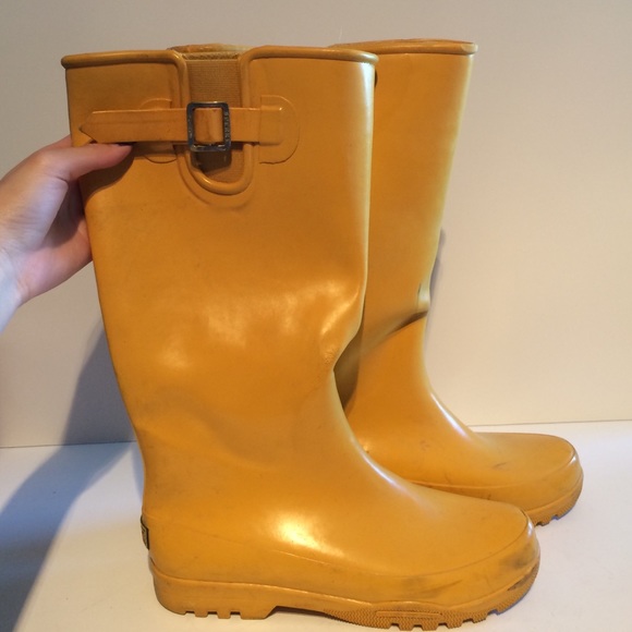 Sperry TopSlider Yellow Rainboots Size 6