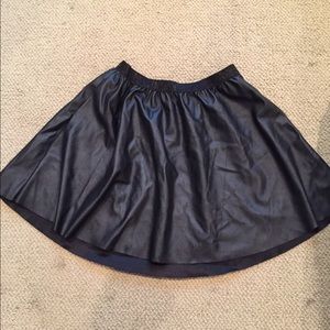 Faux leather skater skirt