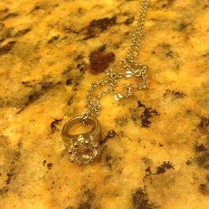 Diamond ring necklace