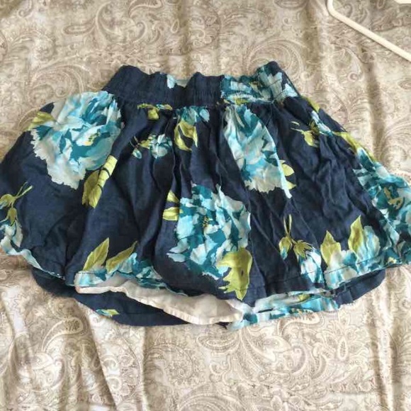 Blue floral skirt