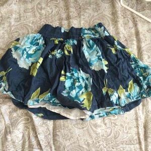 Blue floral skirt