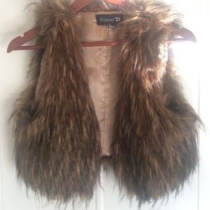 Faux fur vest