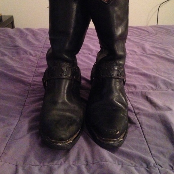 Men's black Harley Davidson motorcycle boots