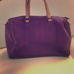 Purple monogram Carolina Herrera handbag