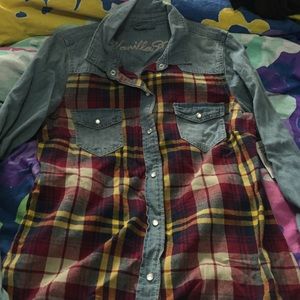 Flannel/ denim shirt