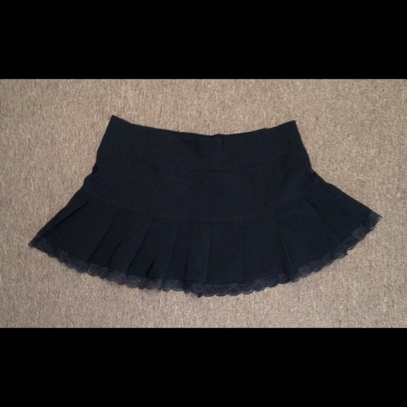 Black mini skirt