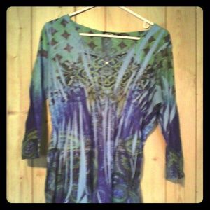 Like new very colorfull top 3/4 sleeve