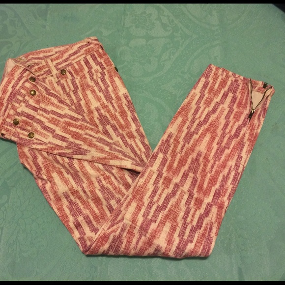 Printed skinny ankle jeans