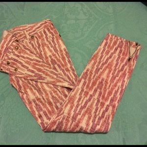 Printed skinny ankle jeans