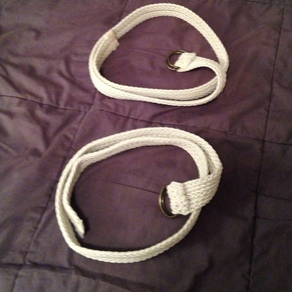 White braided belt