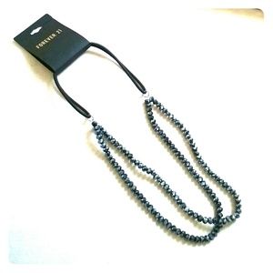 Beaded elastic headband