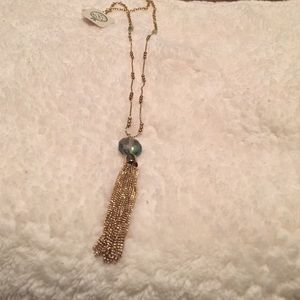 Gold tassel necklace