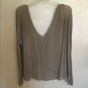 Brandy Melville long sleeve ruched-back shirt