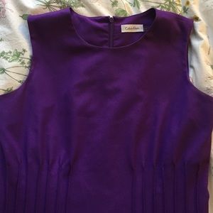 Purple Calvin Klein Sheath Dress