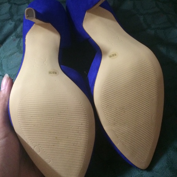 Jessica Simpson blue high heels. - Picture 3 of 3