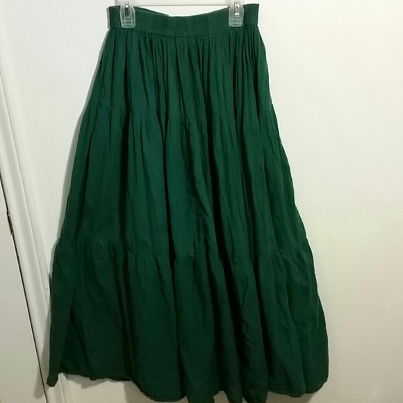 Boho Emerald Green Skirt