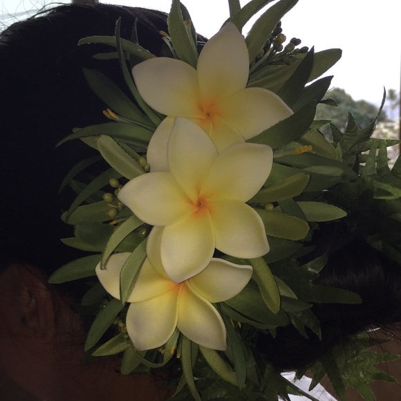 Hawaiian Plumeria Hair clip