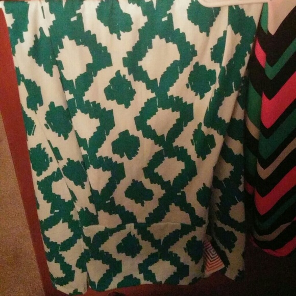 White and Teal maxi skirt super cute