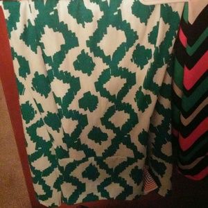 White and Teal maxi skirt super cute