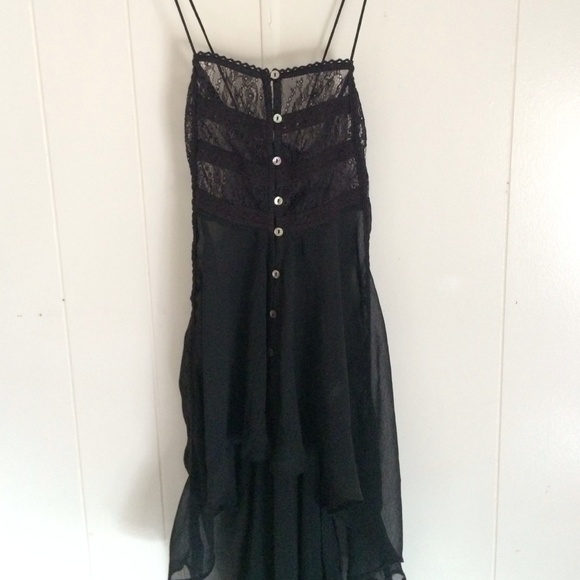 Cute high and low chiffon shirt dress - Picture 2 of 4