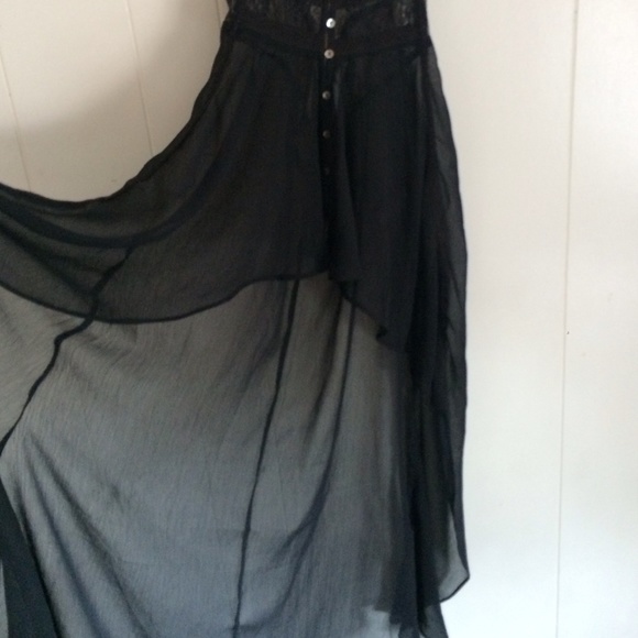 Cute high and low chiffon shirt dress - Picture 3 of 4