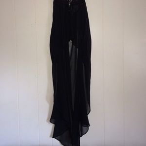 Cute high and low chiffon shirt dress