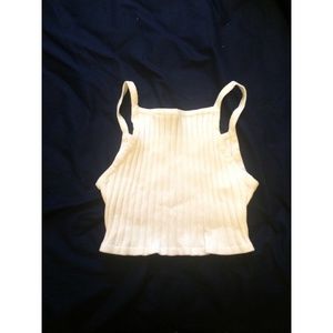 ☀️White Sweater Crop Top