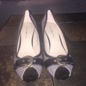 Black and White Plaid Bandolino Pumps