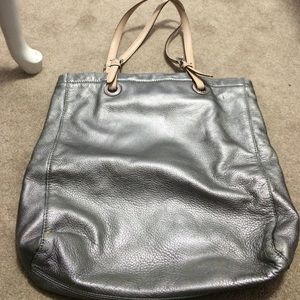 Silver Michael Kors Tote