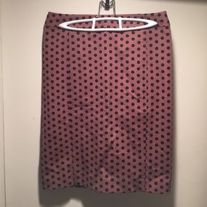 NWT LOFT Polka Dot Print Pencil Skirt