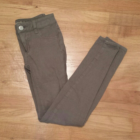 American Eagle Outfitters Pants - Olive green knit jeggings