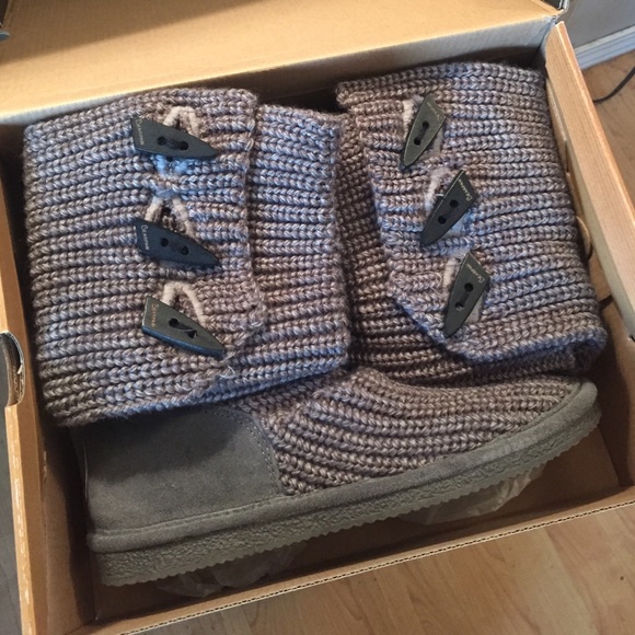 Bear Paw Tall Knit Boots