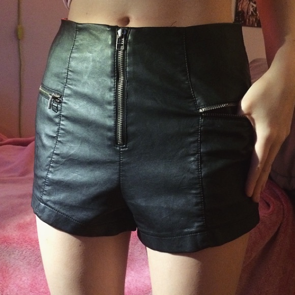 UNIF Faux Leather Shorts